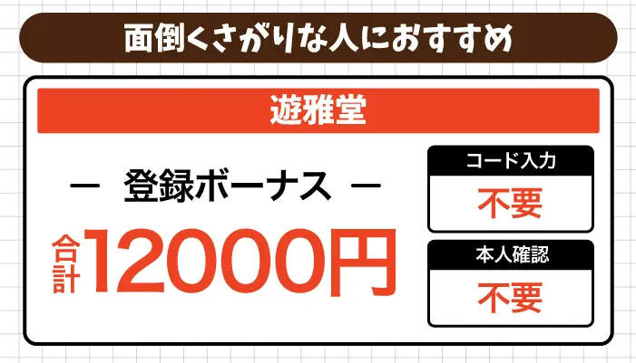 面倒くさがりな人におすすめのオンカジ入金不要ボーナス